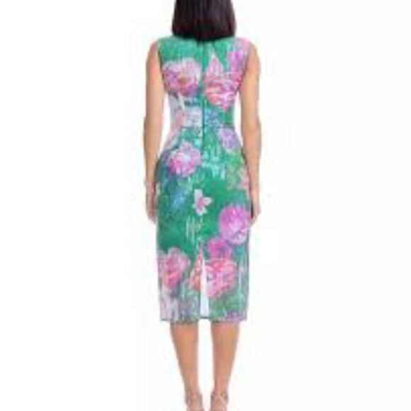 Dress the Population, Size L, Claudette Floral-Print Sequin Dress - Picture 3 of 3